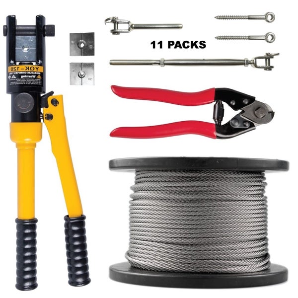 Balustrade Starter Kit (No.5) Turnbuckles (11) + Wire (50m) + Tools Carousel 1