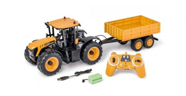 Double Eagle 1/16 JCB Fastrac 4220 R/C Tractor & Trailer Complete **NEW IN BOX** Carousel 4