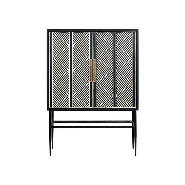 Cochin Black & Bone Inlay Cabinet Carousel 1