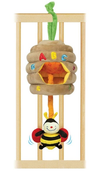 Melissa & Doug Musical Pull Beehive-Crinkling Soft-to-Touch Crib Toy-BRAND NEW Carousel 1