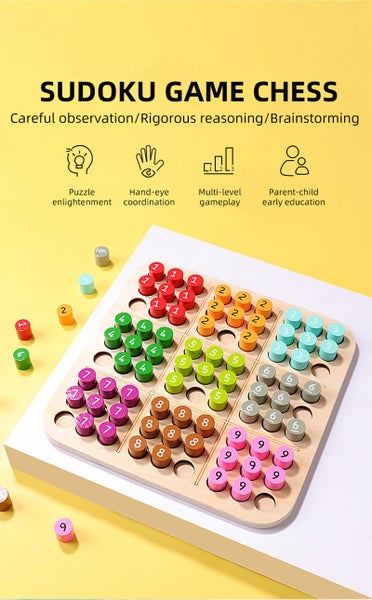 Wooden Sudoku Board Game - Sudoku Puzzle Game Carousel 1