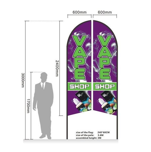 Feather Flag Double Sided 3.4M Pre-print Carousel 2