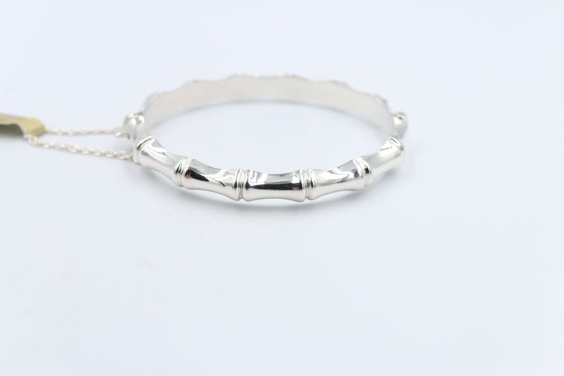Sterling Silver Bamboo Hinge Bangle Carousel 1