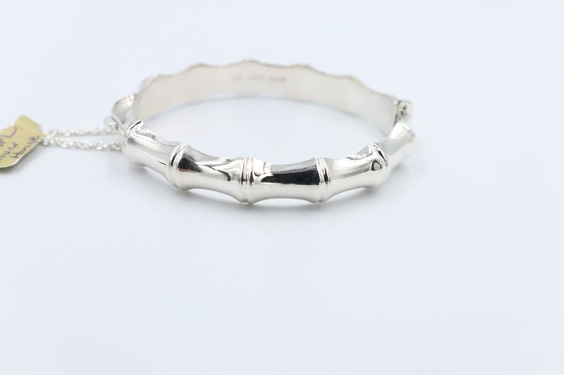 Sterling Silver Bamboo Hinge Bangle Carousel 2