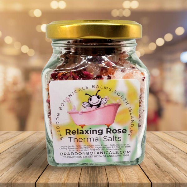 Relaxing Rose Petal Bath, Shower and Foot Salts - Braddon Botanicals Carousel 1