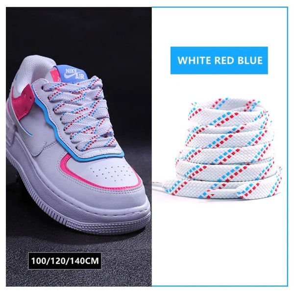 1Pair Classic Sneakers Flat Mixed-Colours Af1/Aj Elastic Shoes Laces 100/120/... Carousel 1
