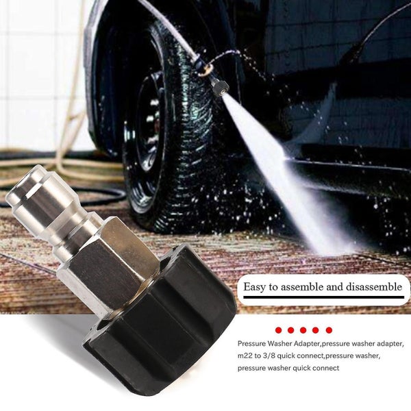 High Pressure Washer Adapter Set Quick Connect Kit Metric M22-15mm Carousel 2
