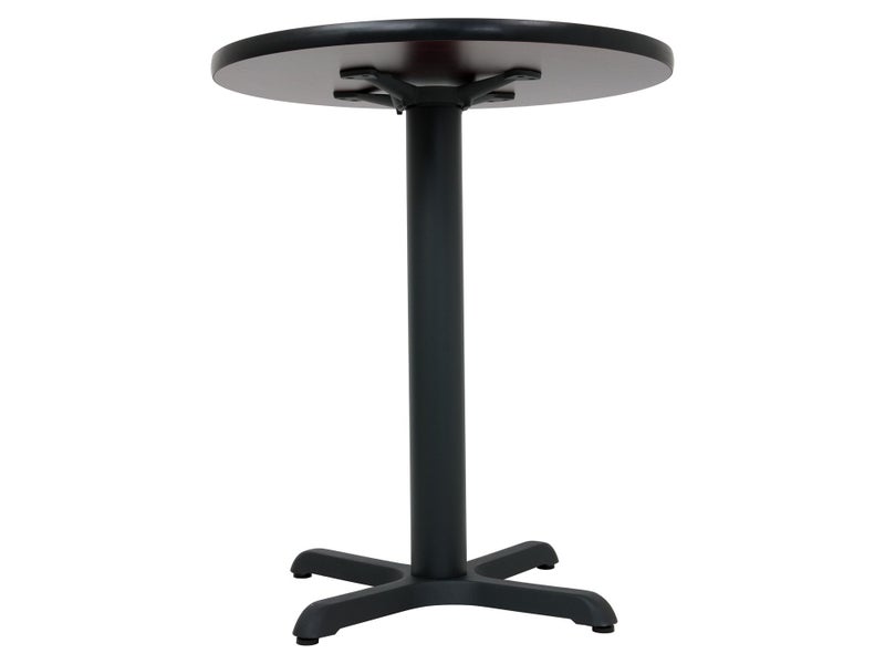 60cm Round Café Table - Double Sided Black / Mahogany Top - Cast Iron Base Carousel 6