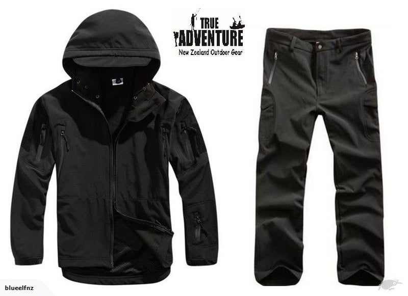 Softshell Tactical Black COMBO Jacket & Pants - Choose size Carousel 1