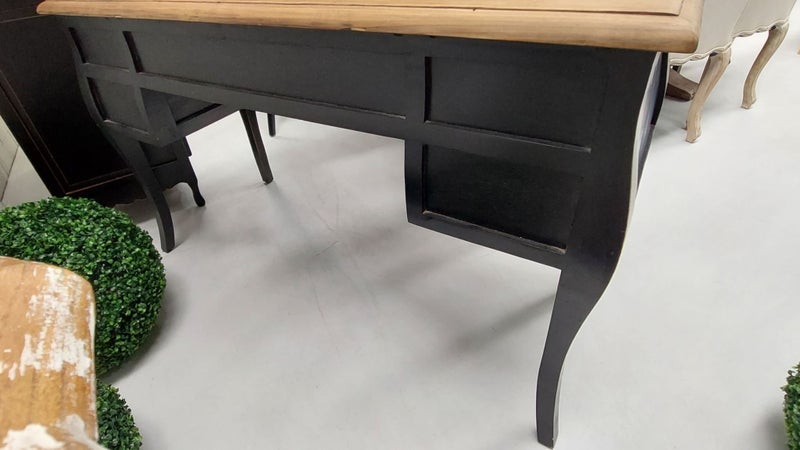 Amora Provincial 5 Drawer Desk W135 - Black *Floor Model ** 55%Off ** Carousel 17