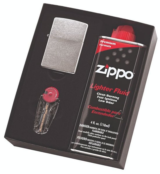 Zippo Lighter - #207 Street Chrome Lighter With Fluid And Flints Carousel 1