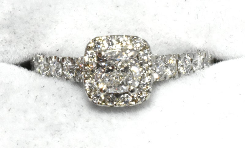 $12,000 Hand Finished Platinum Diamond Cluster Ring TCW 1.47cts Size N½ - 156282 Carousel 2