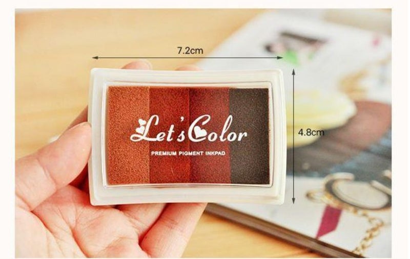 NEW Multi Colours Large Rubber Stamps Craft Pigment Ink Pad Carousel 4