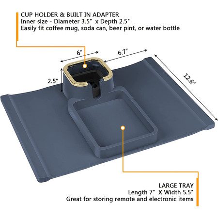 Sofa Arm Tray Couch Cup Holder Portable Couch Drink Holder Carousel 10