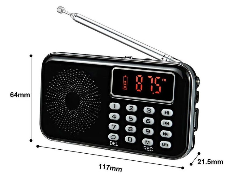 Portable Digital AM/FM Radio with Flashlight Carousel 5