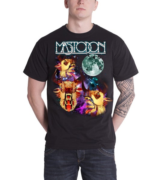 Mastodon T Shirt Interstellar Hunter Band Logo Official Mens New Black Carousel 1