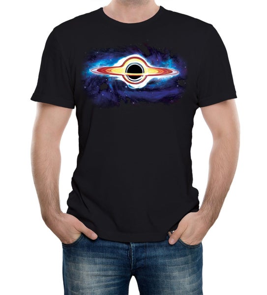 Reality Glitch Black Hole Event Horizon Mens T-Shirt Carousel 1
