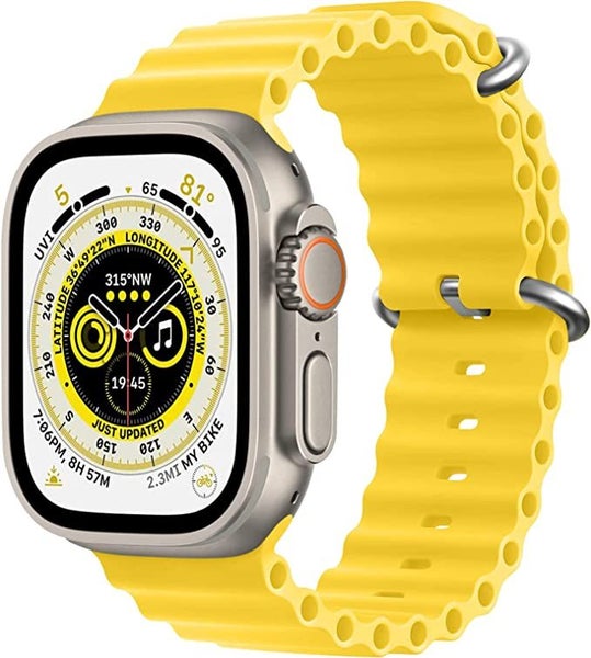 Ocean Band Compatible with Apple Watch 42MM 44MM 45MM 49MM-Yellow Carousel 7