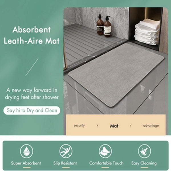 NEW Super Absorbent Bath Mat Quick Drying Non Slip Diatom Mud Floor Mats Carousel 2