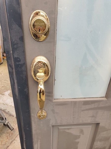 Denim Blue Single Door with Wood Entrance 2.4 / 2050 H x 885 W #SDO8 Carousel 4