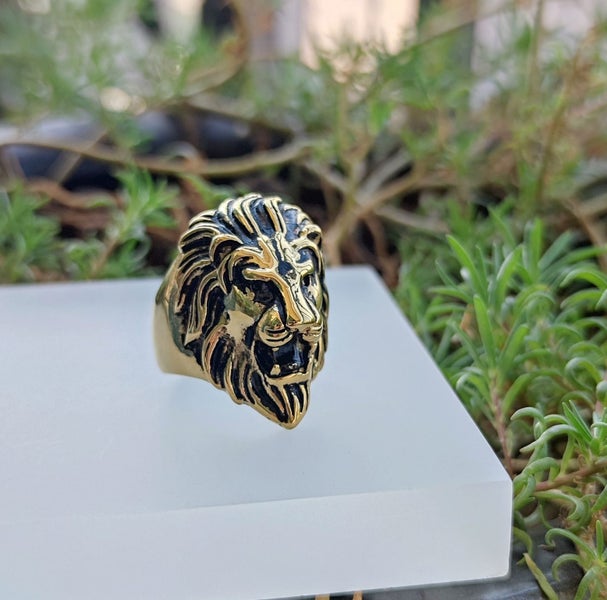 (18K Gold Filled) Lion Statement Ring RST17KL-7 Carousel 2