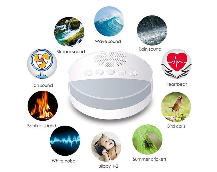 White Noise Machine with Night Light | Rechargeable White Noise Machine - NEW Carousel 2