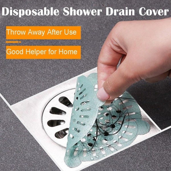 NEW 30 Pcs Disposable Shower Drain Hair Catcher Bathroom Mesh Stickers Carousel 2