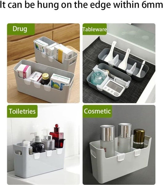 4 Pcs Clear plastic Fridge storage space allocator Organizer Divider Carousel 2