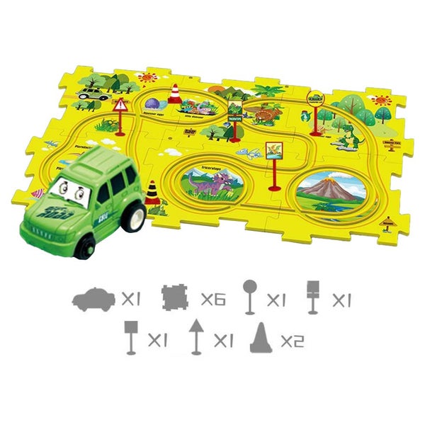 Toy DIY Assembling Electric Trolley Educational Puzzle Track Car Play Set Rail C Carousel 2