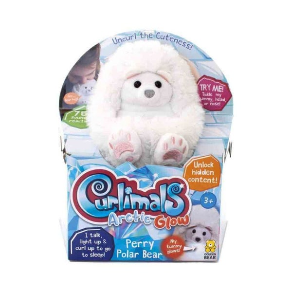 Curlimals Interactive Plush Toy - Arctic Glow Perry Polar Bear Carousel 1