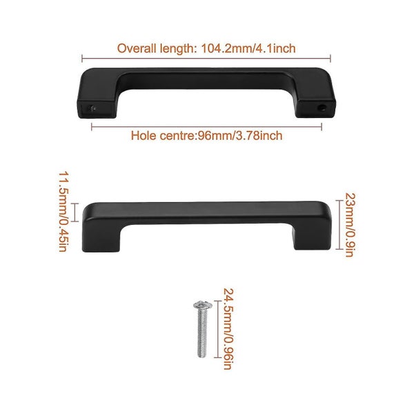 10 Pieces Cabinet Handles Black With Screw For Kitchen Cupboard Wardrobe Carousel 2