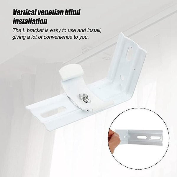 Vertical Blinds L- Shaped Brackets Curtain Track Mounting Carousel 4