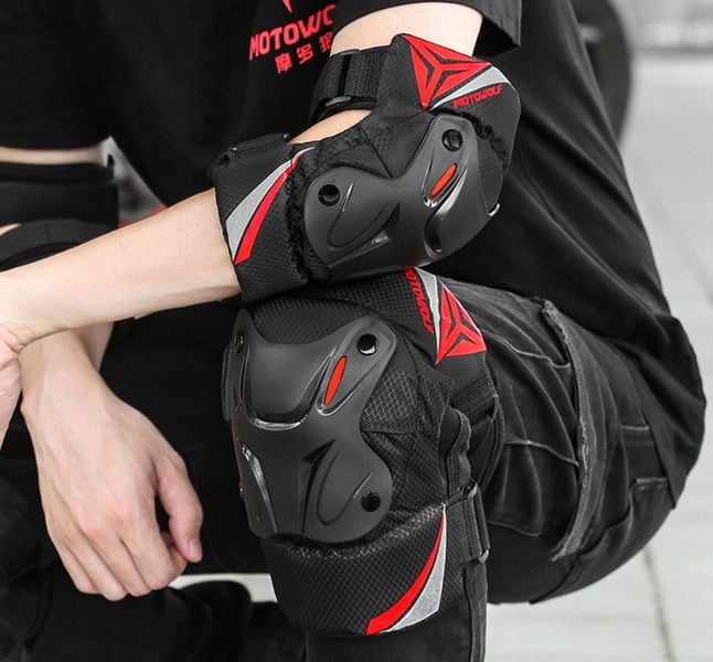 4Pcs Motorcycle Knee Elbow Pads Outdoor Sports Cycling Safety Protective Gear Carousel 1