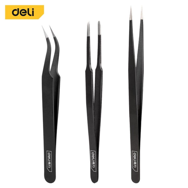 Deli Tweezers Stainless Steel Professional Maintenance Tool Sharp Carousel 2