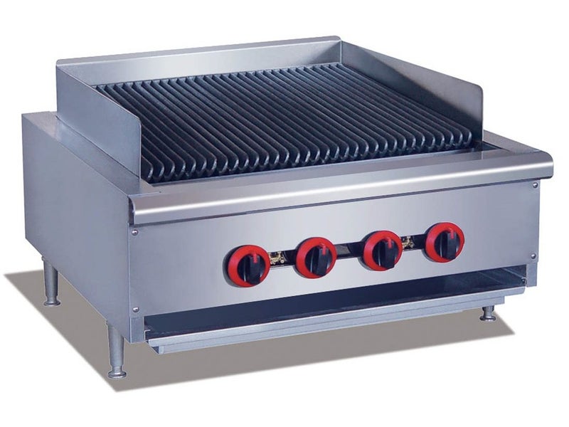 4 Burner Natural / ULPG Gas Char Grill Hotplate Griddle Carousel 1