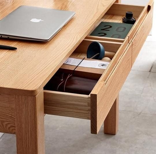 Humbie Solid Oak Study Desk(Oak Furniture Store) Carousel 2