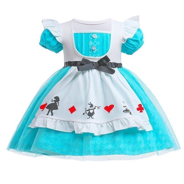 Children Alice Elsa Rapunzel Costume Baby Princess Birthday Dress Carousel 1