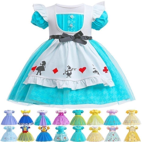 Children Alice Elsa Rapunzel Costume Baby Princess Birthday Dress Carousel 2
