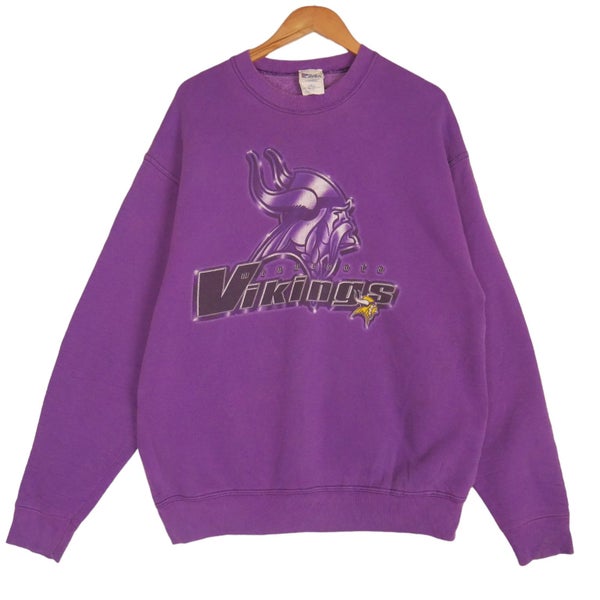 Vintage 90s Pro Player NFL Minnesota Vikings Sweatshirt XL Carousel 1