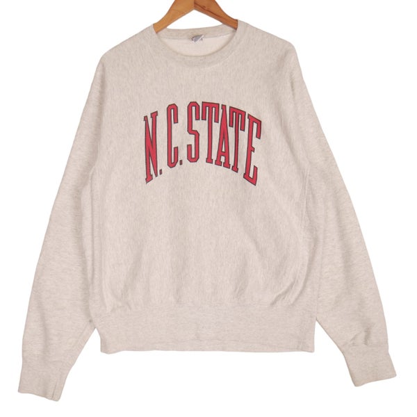 Vintage 90s USA Collegiate NC State Sweatshirt Large Carousel 1