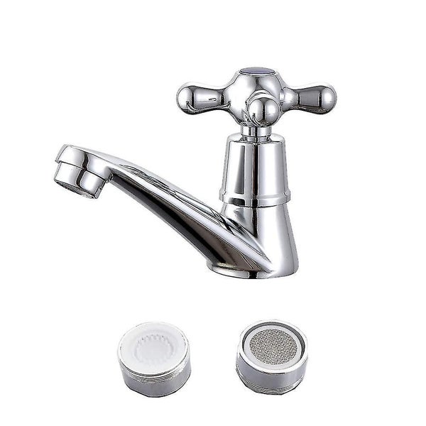 Modern Single Cold Faucet Bathroom Sink Accessories Chrome Finish Carousel 1