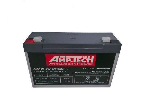 AMPTECH AT6120 6V 12AH AGM BATTERY Carousel 1