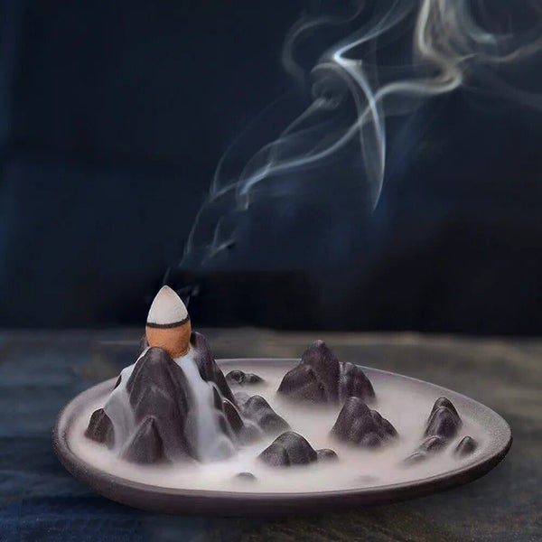 Fountain Waterfall Smoke Censer Ceramic Incense Burner Aroma Fragrance Ai CHK12N Carousel 2