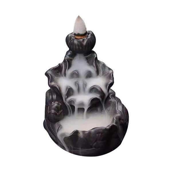 Fountain Waterfall Smoke Censer Ceramic Incense Burner Aroma Fragrance Ai CHK12N Carousel 1