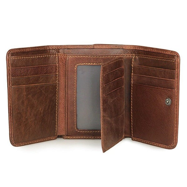Genuine Leather Tri-fold RFID Wallet TC106 | TOUCHANDCATCH NZ Carousel 2