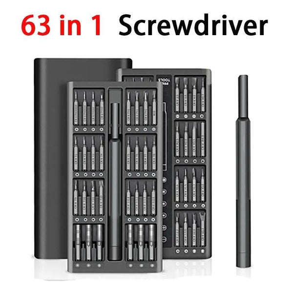 24/63 in 1 Multifunction Screwdriver Set Magnetic Screwdriver Bit Portabl CHK12N Carousel 1