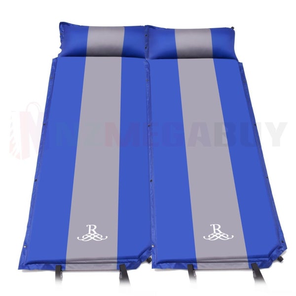 2 x Self Inflating Sleeping Mattress Mats Pad Air Bed Camping Hiking * Blue Carousel 2