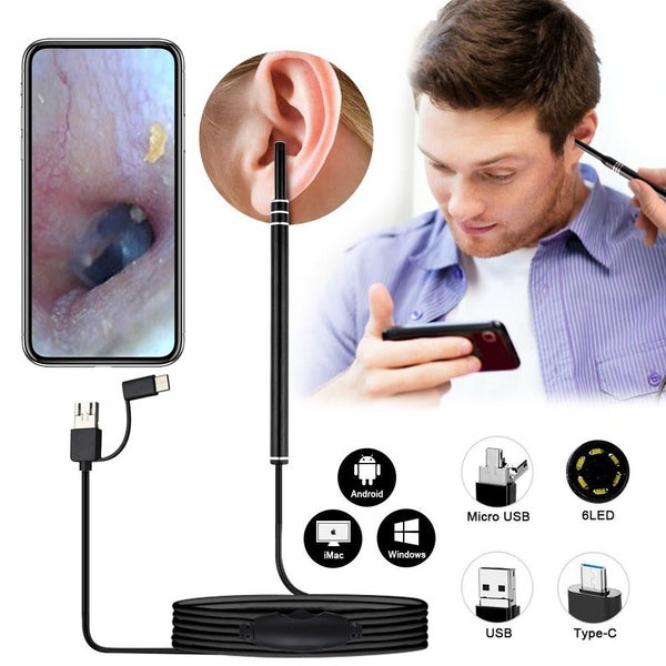 Visible Earpick Medical Otoscope Waterproof Camera Earwax Visual Oral Ins CHK12N Carousel 2