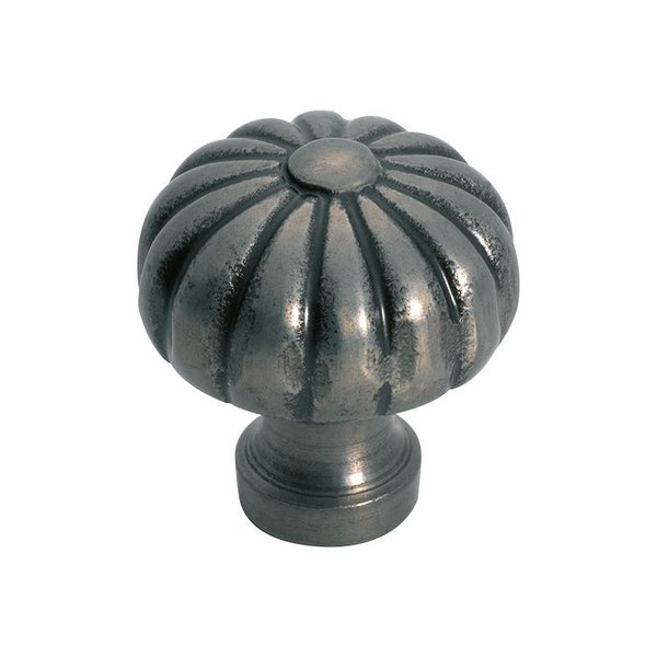 Tradco 3706PM Cupboard Knob Fluted CI Polished Metal 32mm Carousel 1