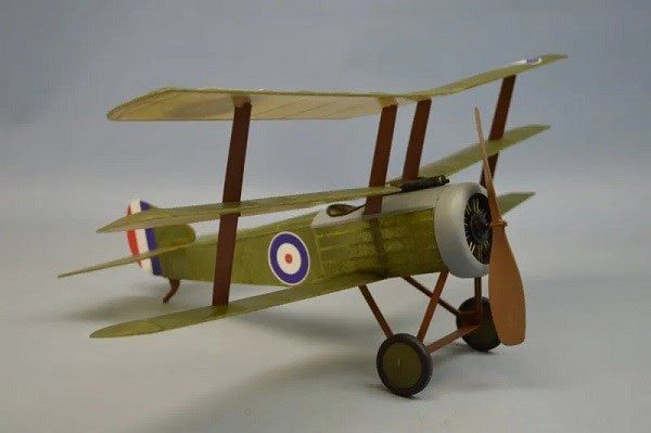 xDumas #241 Plane Kit: 18" Sopwith Triplane - Rubber Powered Flying Model Carousel 1